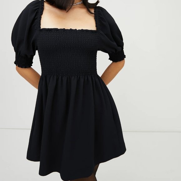 Hill House Athena Nap Mini Dress in Black Size X-Small - Picture 1 of 4